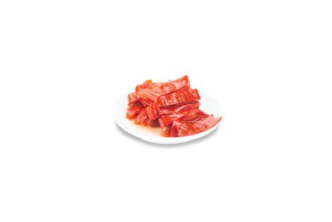 Sliced red peppers