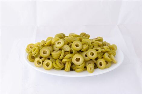 Green Halkidikis sliced olives