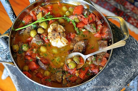 Beef with olives