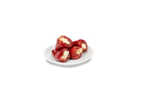 Red Florina peppers stuffed with cheese