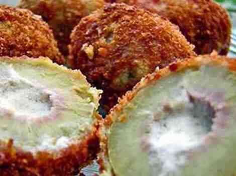 Olive stuffed with feta in pan
