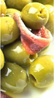 Green stuffed olives with anchovy
